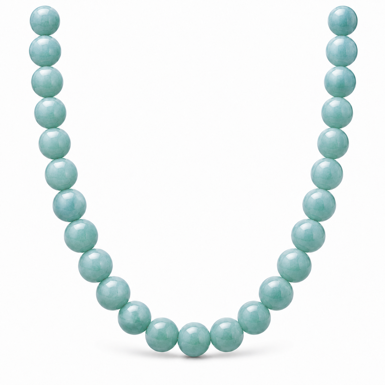 Blue Water Beaded Necklace 20 inch