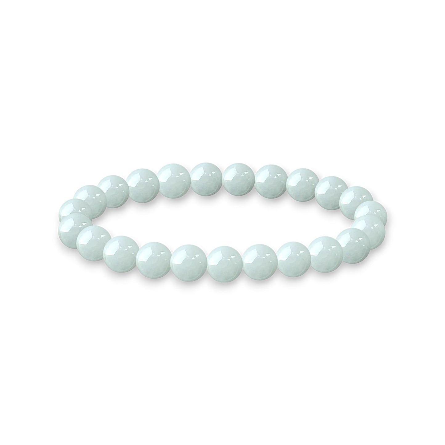 6mm White Jade Bracelet