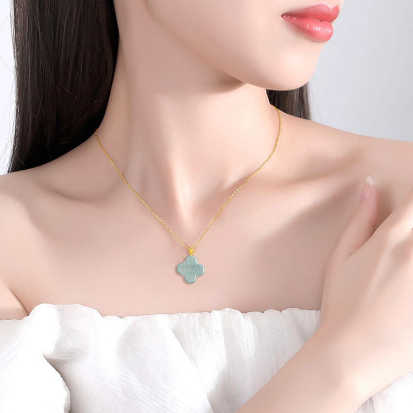 Clover Jade Pendant