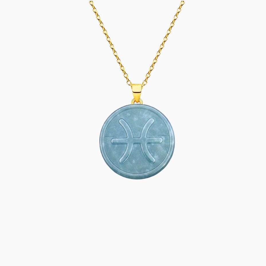 Astrology Zodiac Jade Pendant