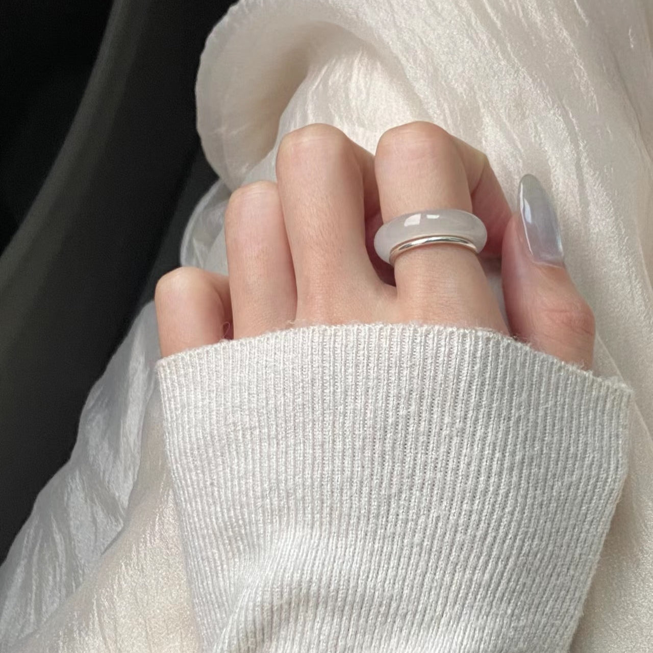 White Jade Ring