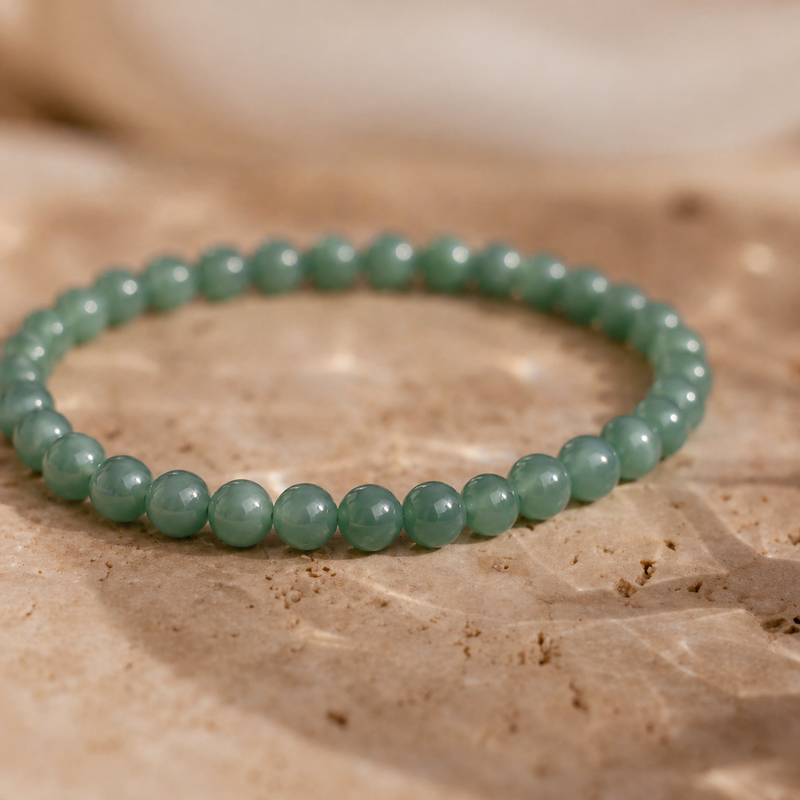 6mm Bluewater Jade Beaded Bracelet