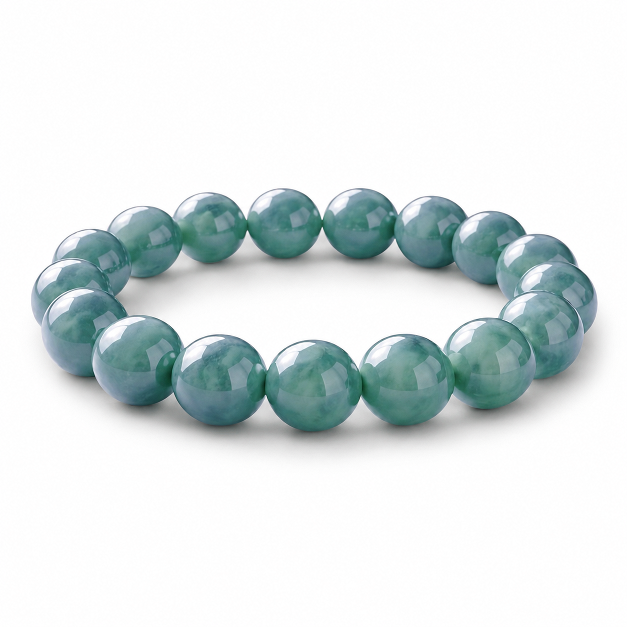Bluewater Jade Beaded Bracelet