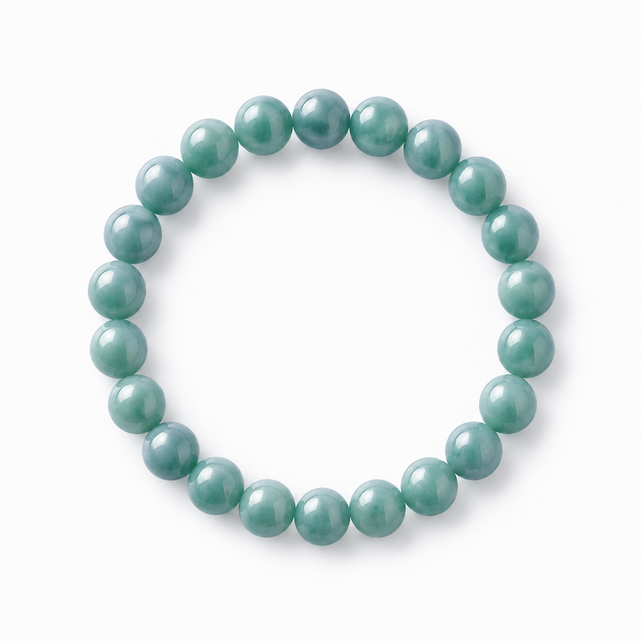 10mm Bluewater Jade Beaded Bracelet