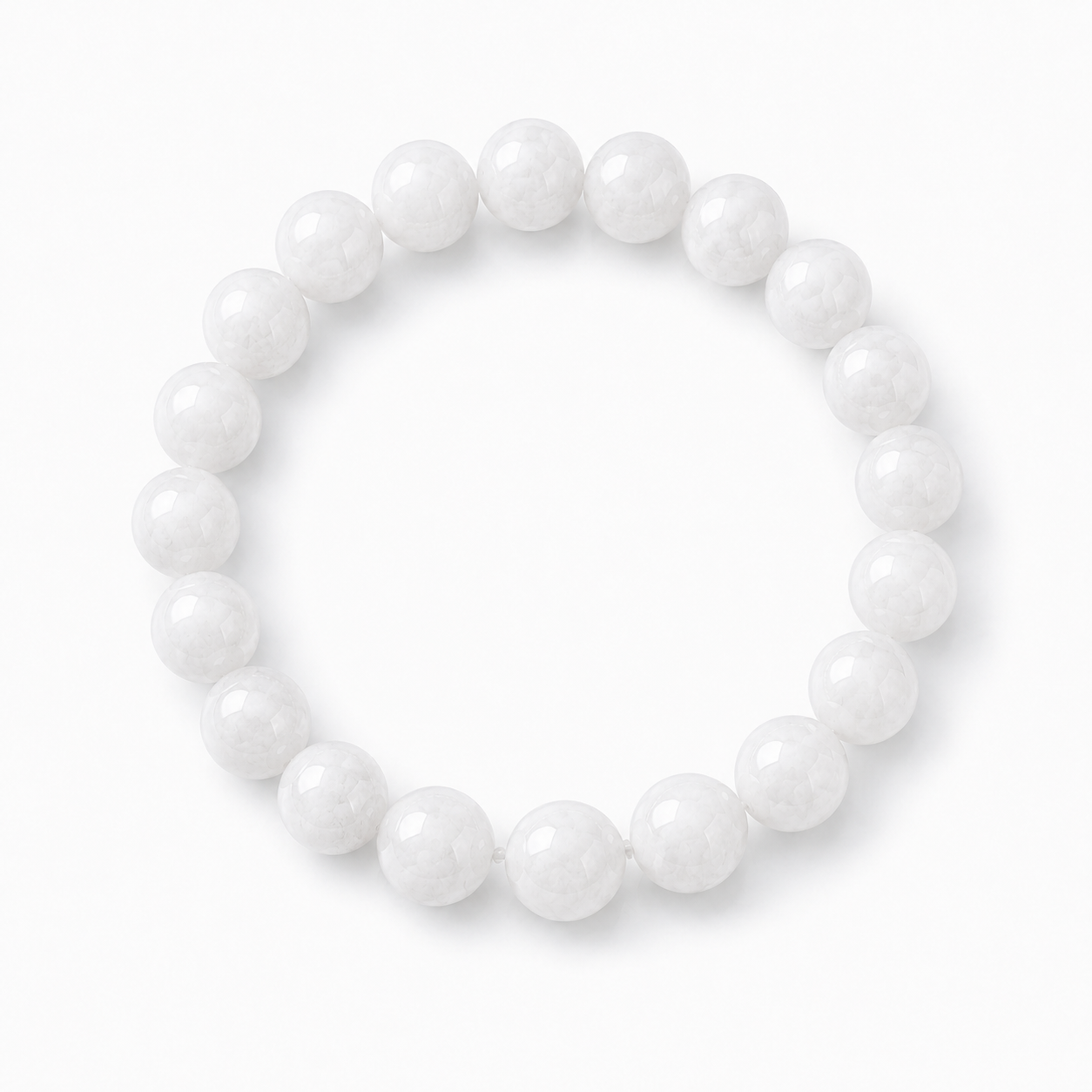 8mm white jade bracelet