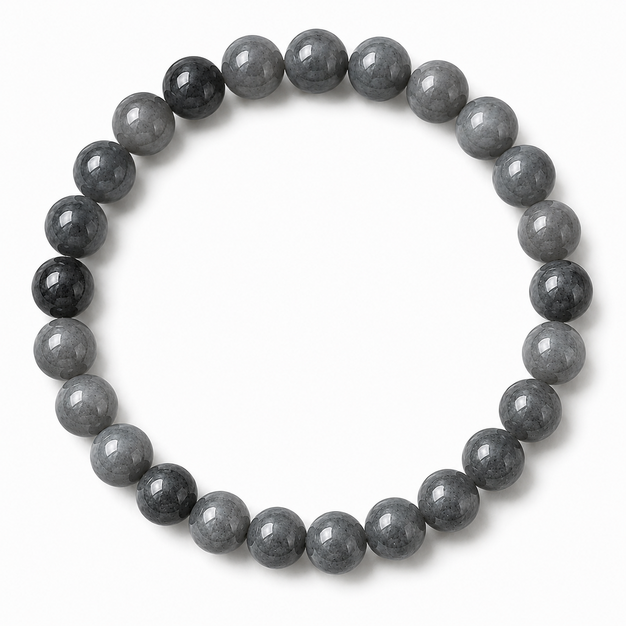 10mm Wuji Jade Beaded Bracelet
