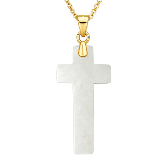Cross Jade Charm Pendant