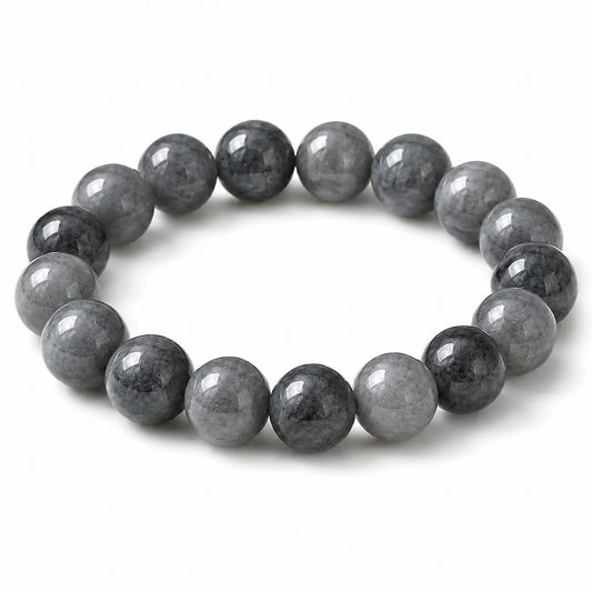 13mm Wuji Jade Beaded Bracelet