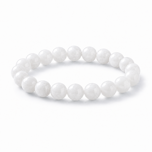 8mm white jade bracelet