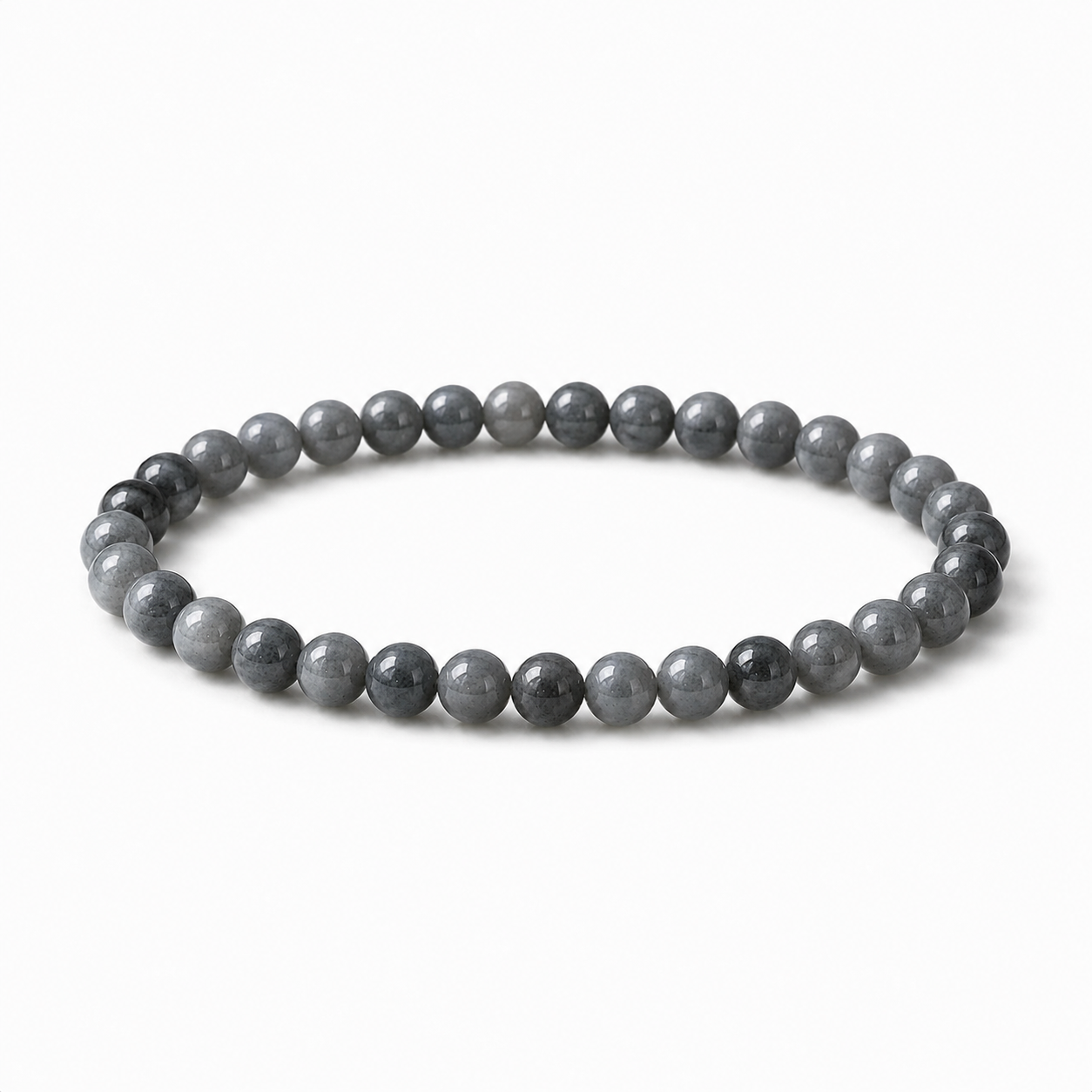 6mm Wuji Jade Beaded Bracelet