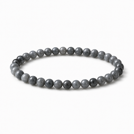 6mm Wuji Jade Beaded Bracelet