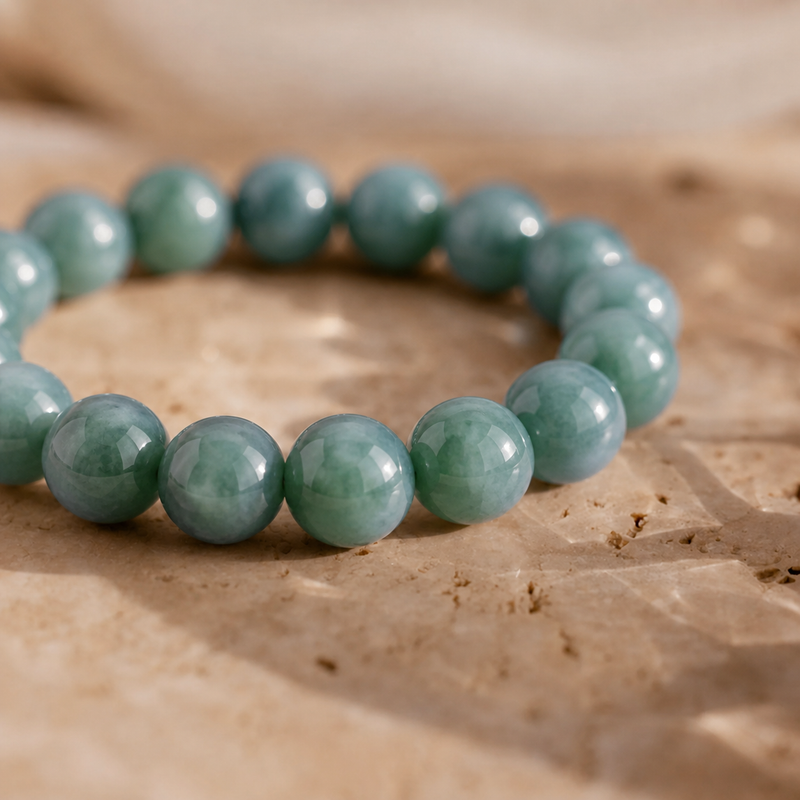 10mm Bluewater Jade Beaded Bracelet