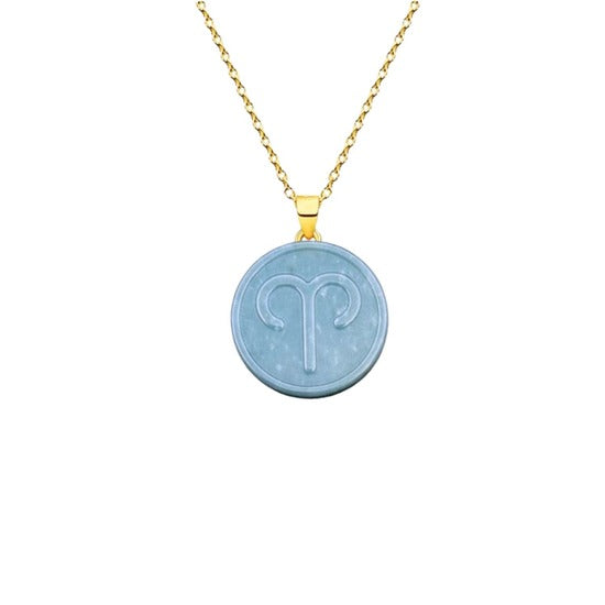 Mini Astrology Zodiac Jade Pendant
