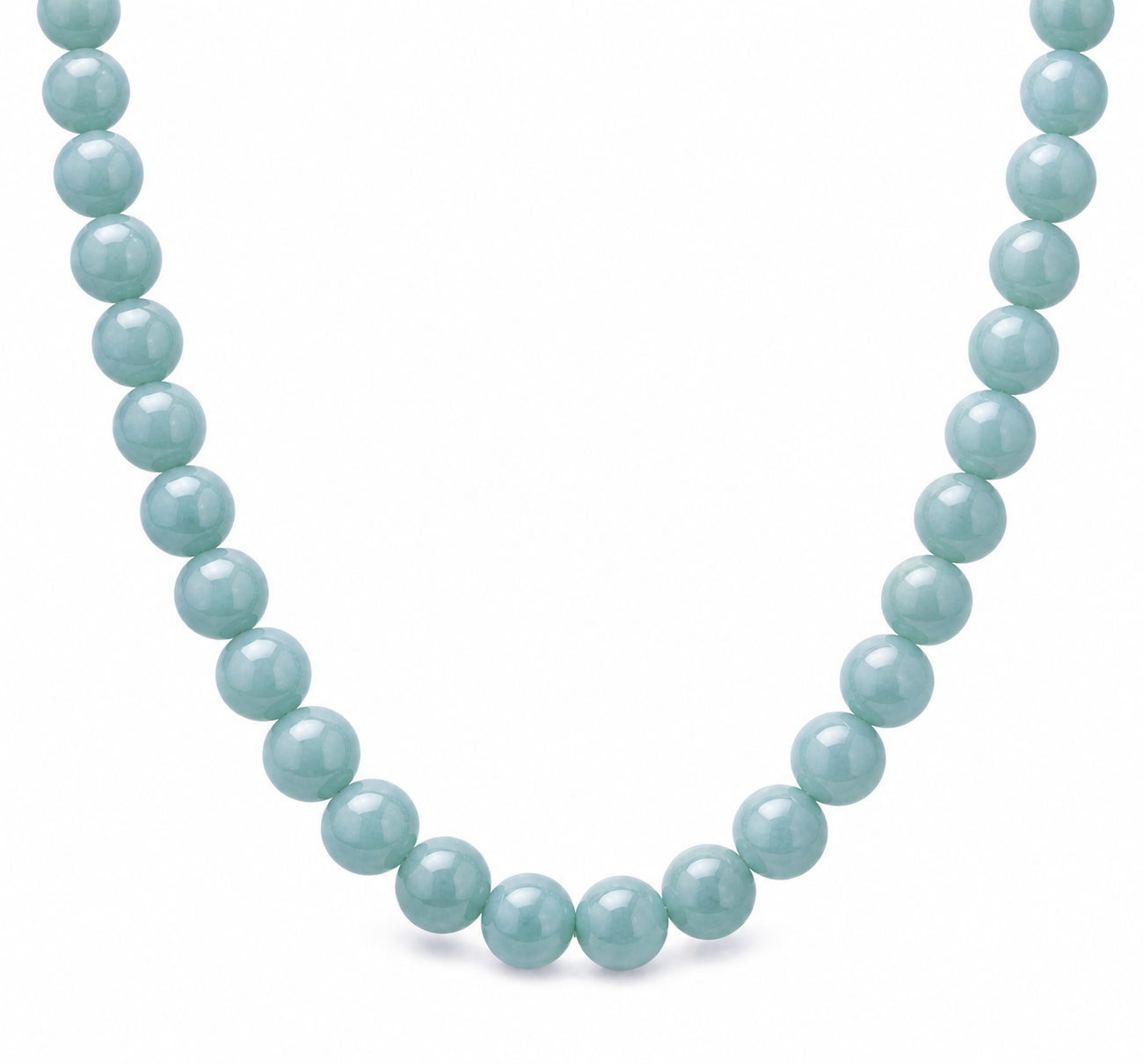 Blue Water Beaded Necklace 20 inch