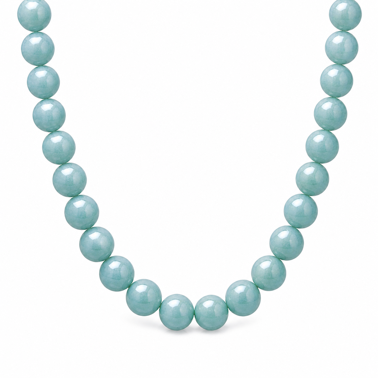 Blue Water Beaded Necklace 20 inch