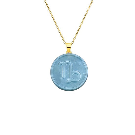 Mini Astrology Zodiac Jade Pendant