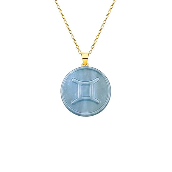 Mini Astrology Zodiac Jade Pendant