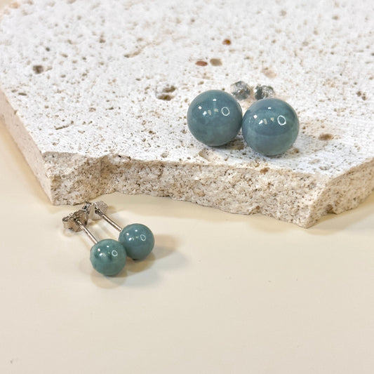 Bluewater Jade Studs