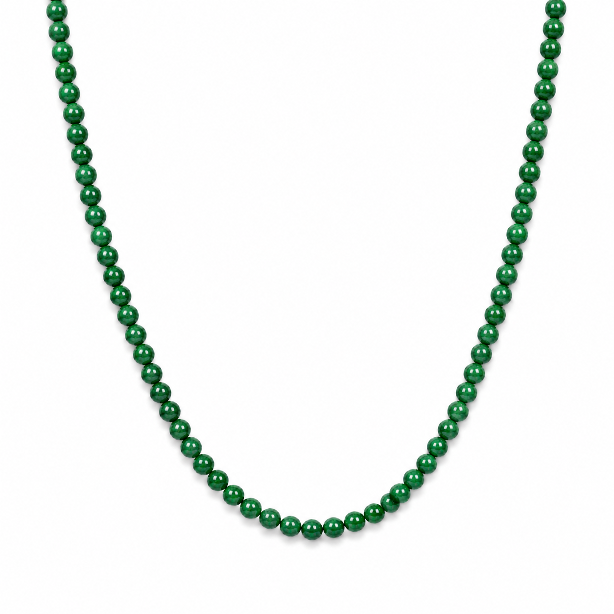 Green Beaded Necklace 20 inch