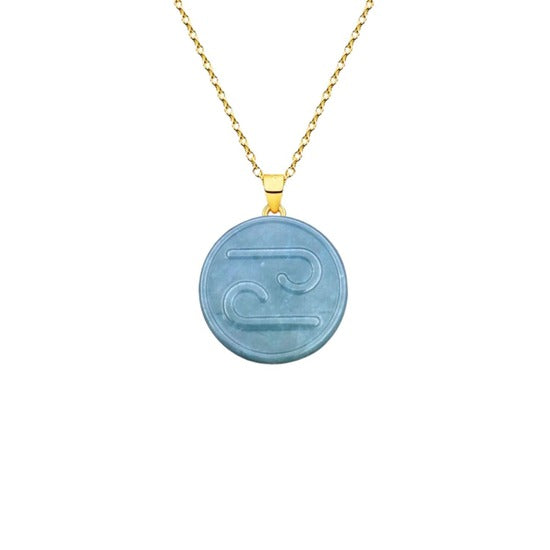 Mini Astrology Zodiac Jade Pendant