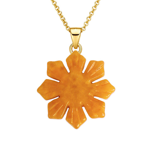 Filipino Sun Yellow Jade Pendant