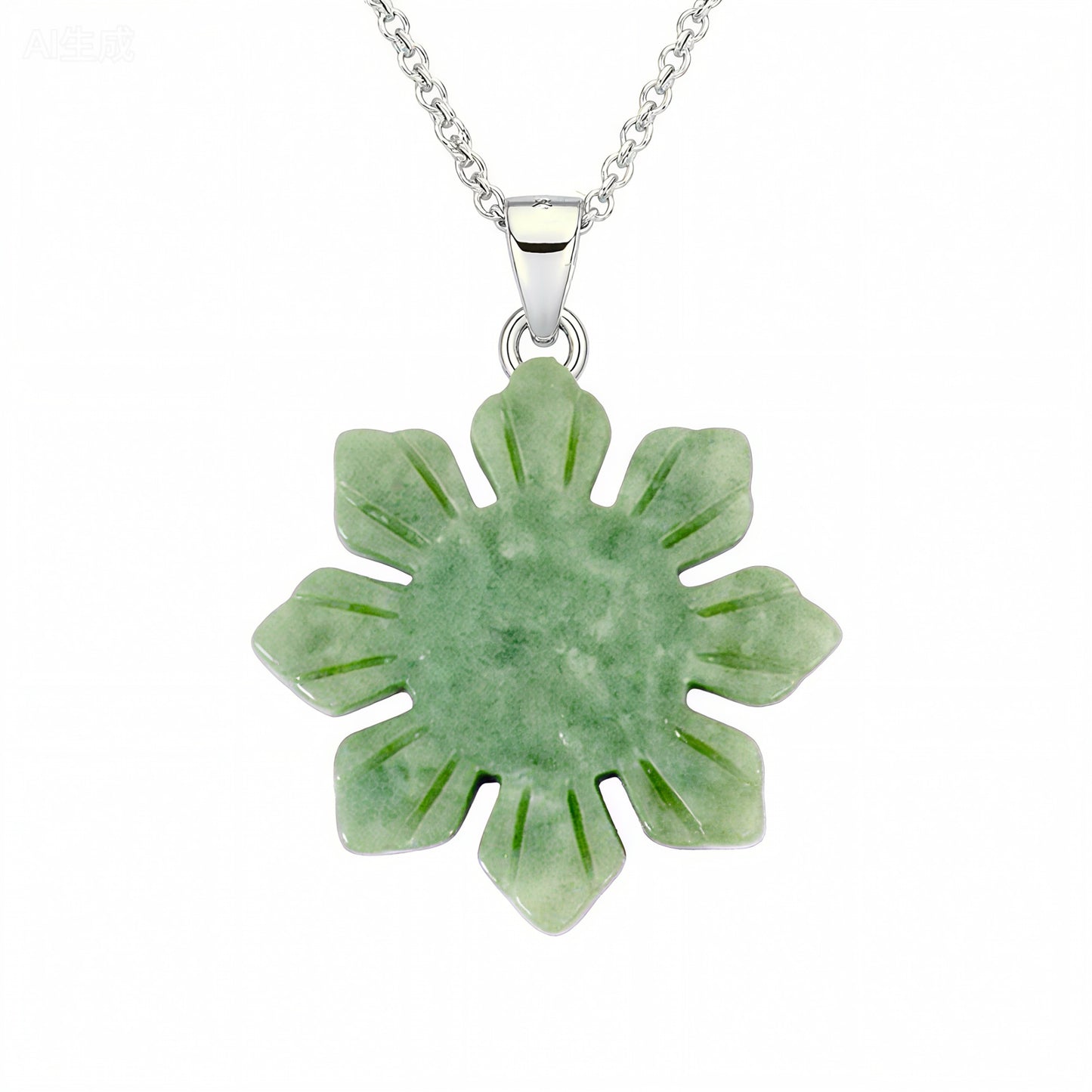 Filipino Sun Green Jade Pendant