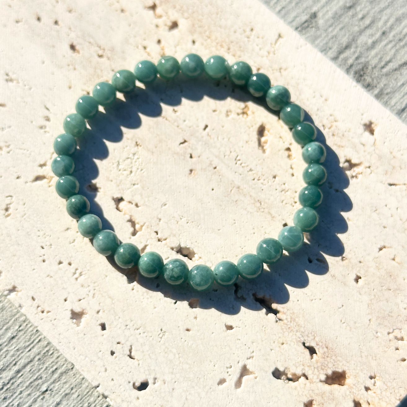 6mm Blue Water Jade Bracelet
