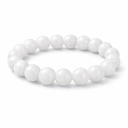 10mm White Jade Bracelet