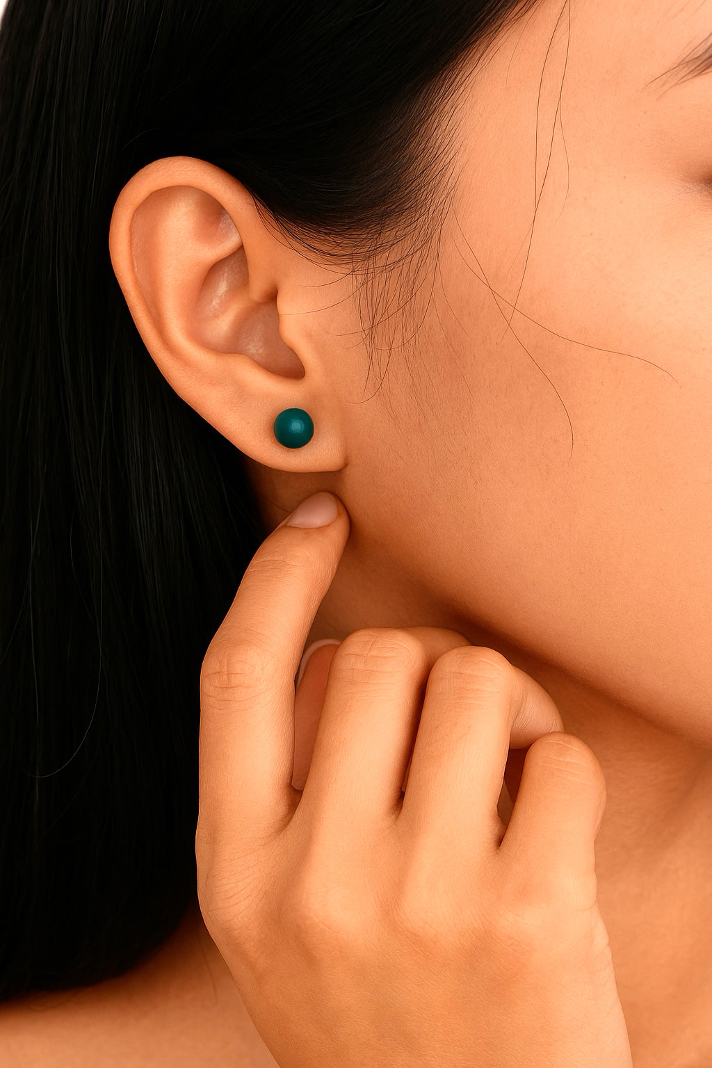 Bluewater Jade Studs