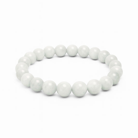 8mm white jade bracelet